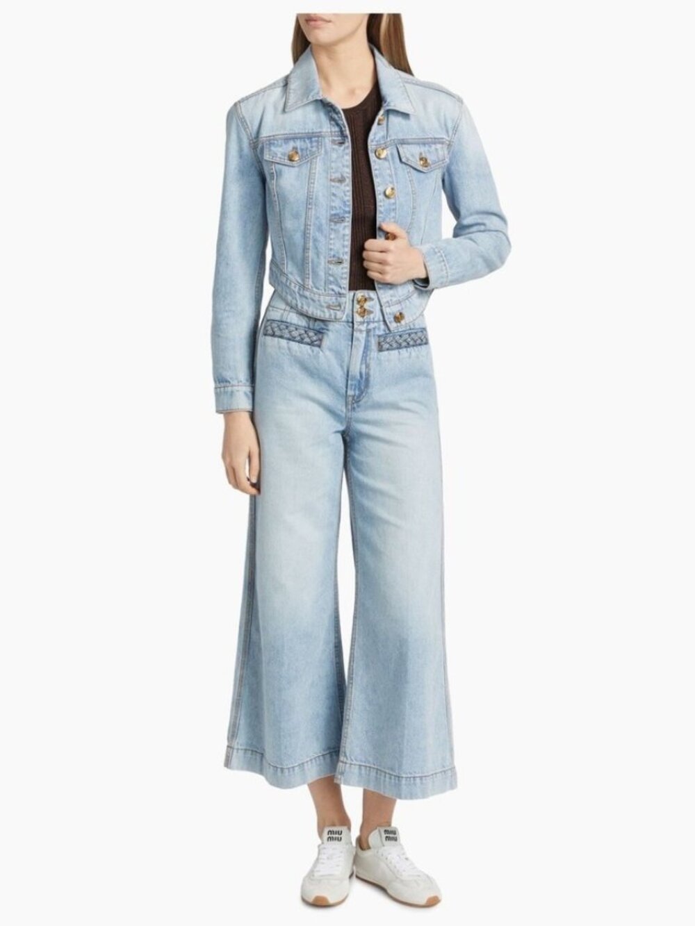 NEW Zimmermann LUCKY FITTED DENIM JACKET $ 625 Size AU 2 US 8 IT 44 in Skylark
